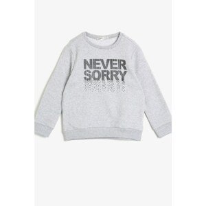 Koton Boys Gray Never Sorry Kids Sweatshirt