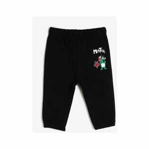 Koton Black Printed Kids Tracksuit Bottoms