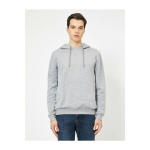 Koton Men's Gray Hooded Sweatshirt