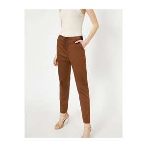 Koton Women's Brown Pocket Detailed Trousers