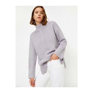 Koton Stand Up Collar Long Sleeve Knitwear Sweater