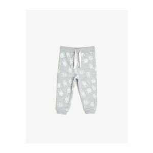 Koton Baby Boy Gray Normal Waist Printed Waistline Sweatpants