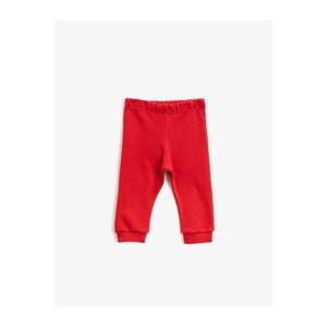 Koton Baby Boy Red Cotton Basic Normal Waist Sweatpants
