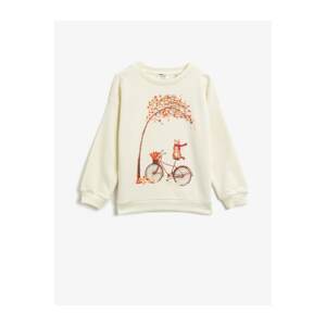 Koton Girl's Off-White Sweatshirt