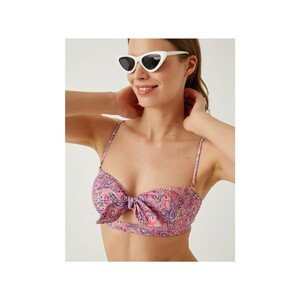 Koton Women's Pink Patterned Bikini Top