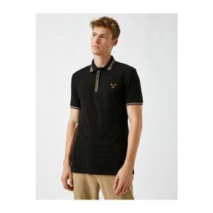 Koton Polo T-shirt - Black - Regular