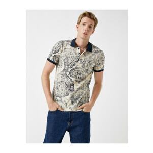 Koton Patterned Polo Neck T-Shirt Cotton