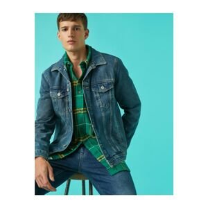 Koton Jacket - Blue - Relaxed fit