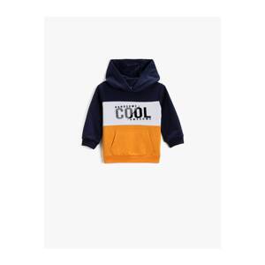 Koton Slogan Printed Sweatshirt Hooded Cotton