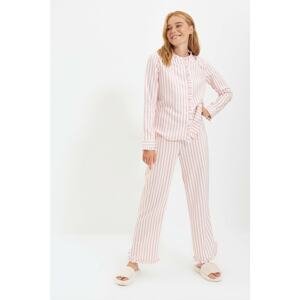Trendyol Powder Striped Woven Pajamas Set