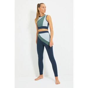 Trendyol Dark Navy Color Block Shaper Sports Leggings