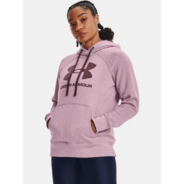 Under Armour Sweatshirt Rival Fleece Logo Hoodie-PNK - Women's