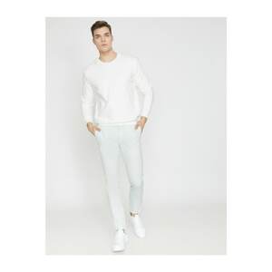 Koton Men's White Normal Waist Trousers