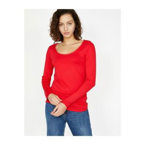 Koton Women's Red O-Neck T-Shirt