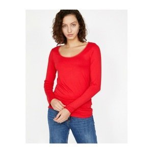 Koton Women's Red O-Neck T-Shirt