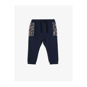 Koton Navy Blue Kids Patterned Sweatpants