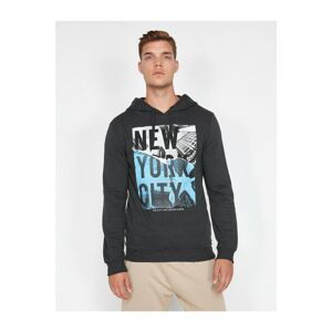 Koton Men's Gray Printed Sweatshirt