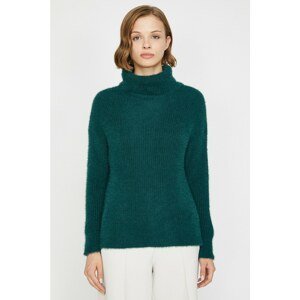 Koton Women's Green Turtleneck Sweater