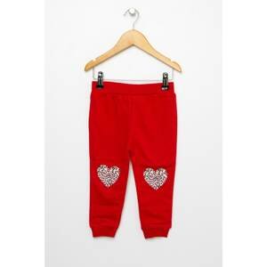 Koton Red Baby Girl Printed Sweatpants
