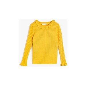 Koton Girl's Yellow Collar Detailed Sweater