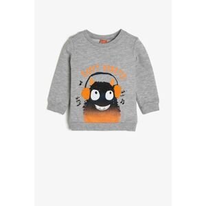 Koton Gray Kids Letter Printed Sweatshirt