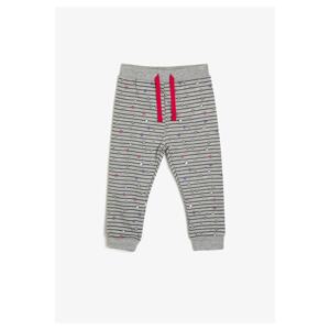 Koton Gray Baby Girl Printed Sweatpants