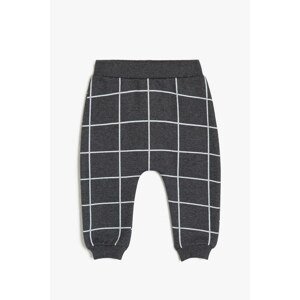 Koton Baby Boy Gray Checkered Sweatpants
