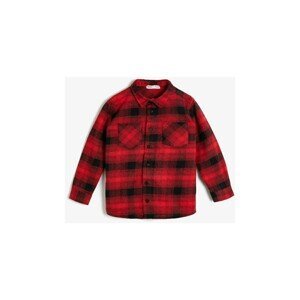 Koton Boy Red Red Child Classic Collar Shirt