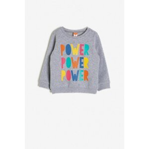 Koton Gray Girl's Letter Printed Sweatshirt