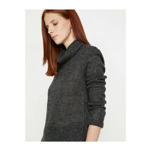 Koton Women's Gray Turtleneck Sweater