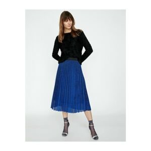 Koton Women's Blue Glitter Detailed Skirt