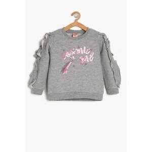 Koton Gray Baby Girl Sweatshirt