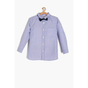 Koton Blue Boy's Bow Tie Detailed Shirt