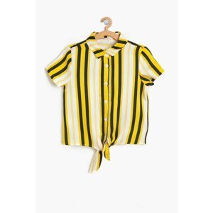 Koton Yellow Girl's Line Detailed Shirt