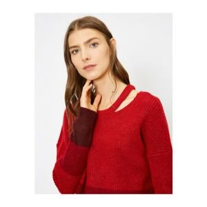 Koton Women's Claret Red Sweater