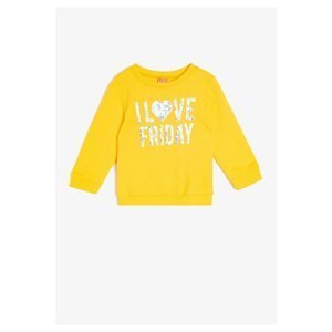 Koton Yellow Baby Girl Sweatshirt