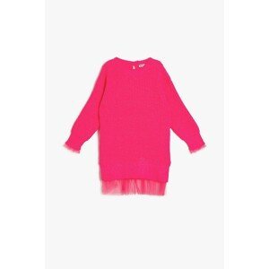 Koton Pink Girl Tulle Detailed Sweater