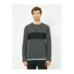 Koton Men's Black Crew Neck Sweater