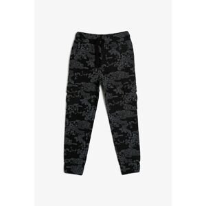 Koton Boy Gray Camouflage Patterned Sweatpants