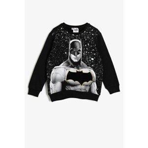 Koton Boys Black Batman Licensed Printed Sweatshirt