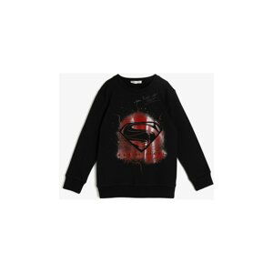 Koton Boys Black Black Kids Letter Printed Sweatshirt