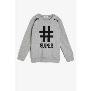 Koton Boys Gray Gray Printed Sweatshirt