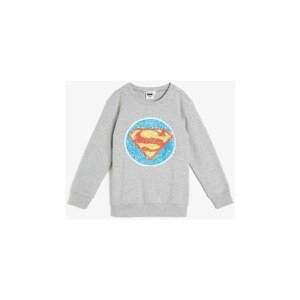 Koton Boys Gray Gray Kids Sequin Detailed Sweatshirt