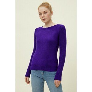 Koton Women's Crew Neck Purple Knitwear Sweater