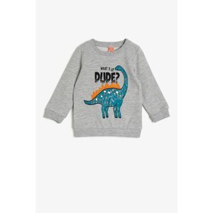 Koton Baby Gray Printed Sweatshirt