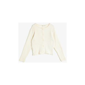 Koton Ecru Girl Button Detailed Sweater
