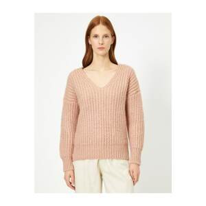Koton Women's Pink Knitted Knitwear Sweater