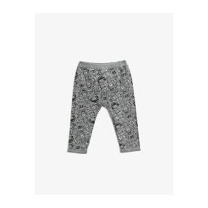 Koton Baby Girl Gray Printed Sweatpants