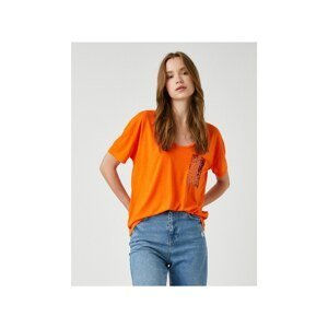 Koton Women's Orange T-Shirt