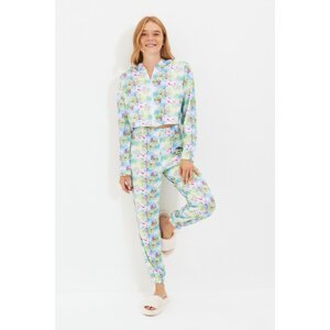 Trendyol Multi Color Zipper Knitted Pajamas Set